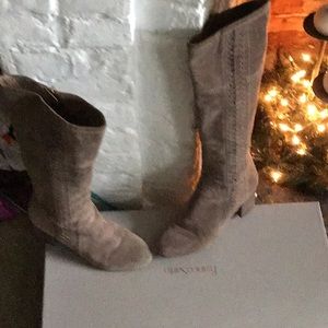 Taupe tall boots